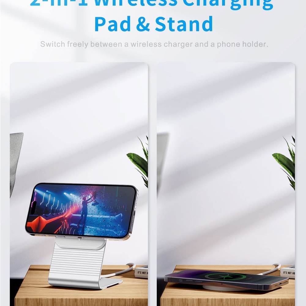 NEW 2/$50 MagSafe iPhone charger stand with usb c. 2 in one. iPhone 12, 13, 14 - Picture 8 of 10
